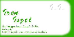 iren isztl business card